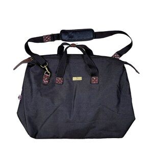 Tommy Bahama Brown Canvas Travel Duffle Bag